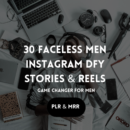 30 Faceless Men Instagram DFY Stories & Reels
